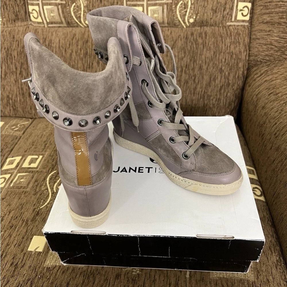 Leather Made In Italy Front Laced Boots